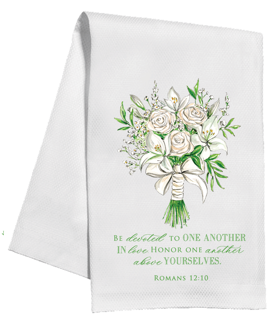 Kitchen Towel - Wedding Bridal Bouquet