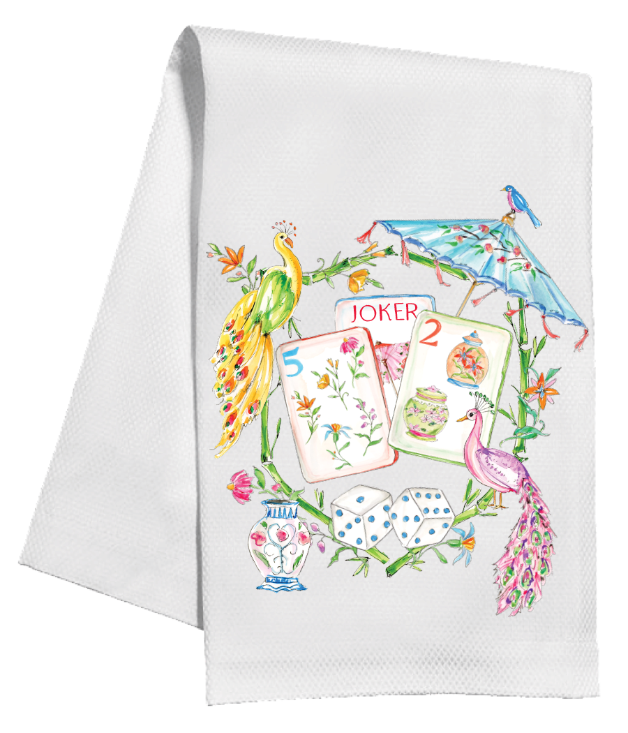 Kitchen Towel - Mahjong Tiles with Color