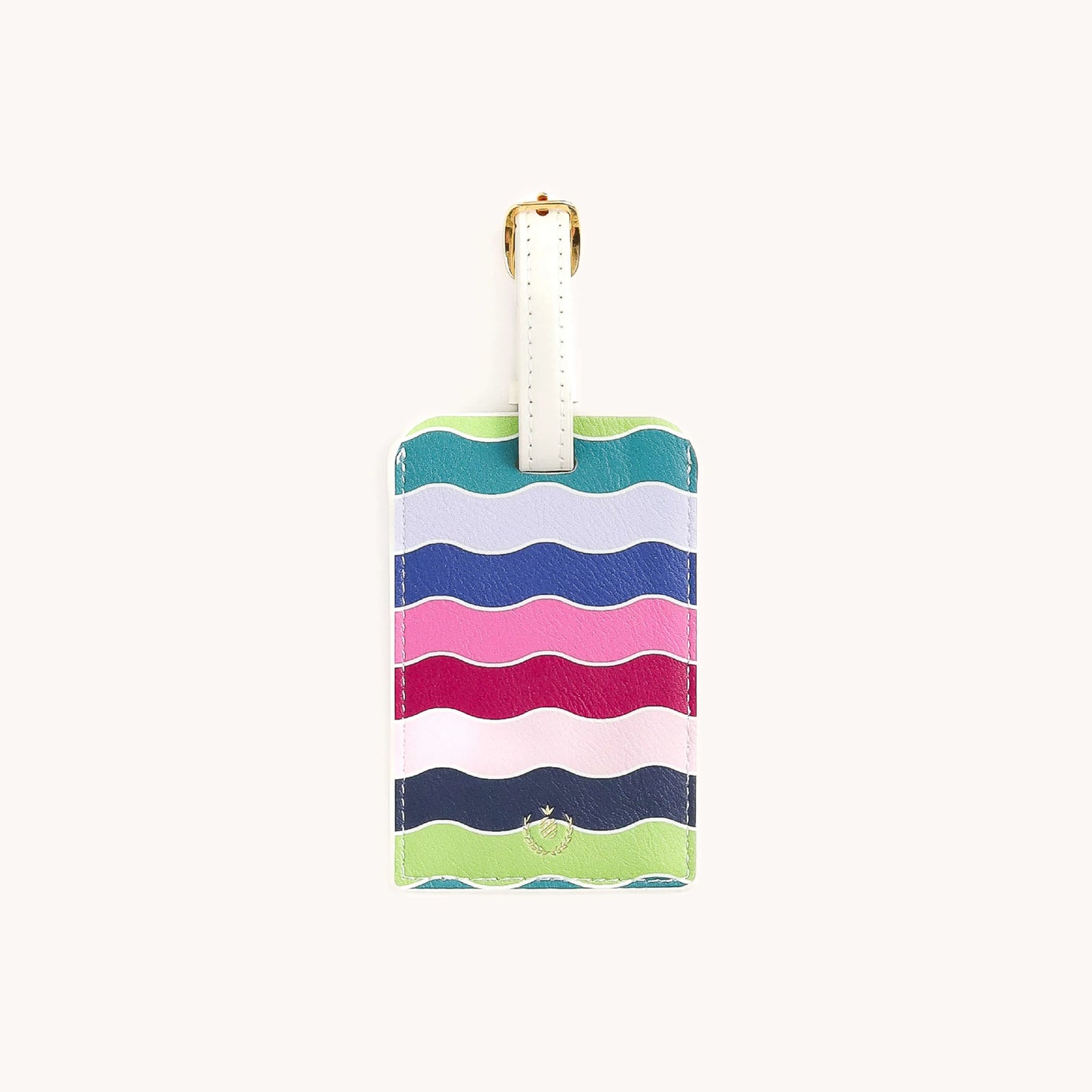 Leatherette Luggage Tag - Rainbow Row