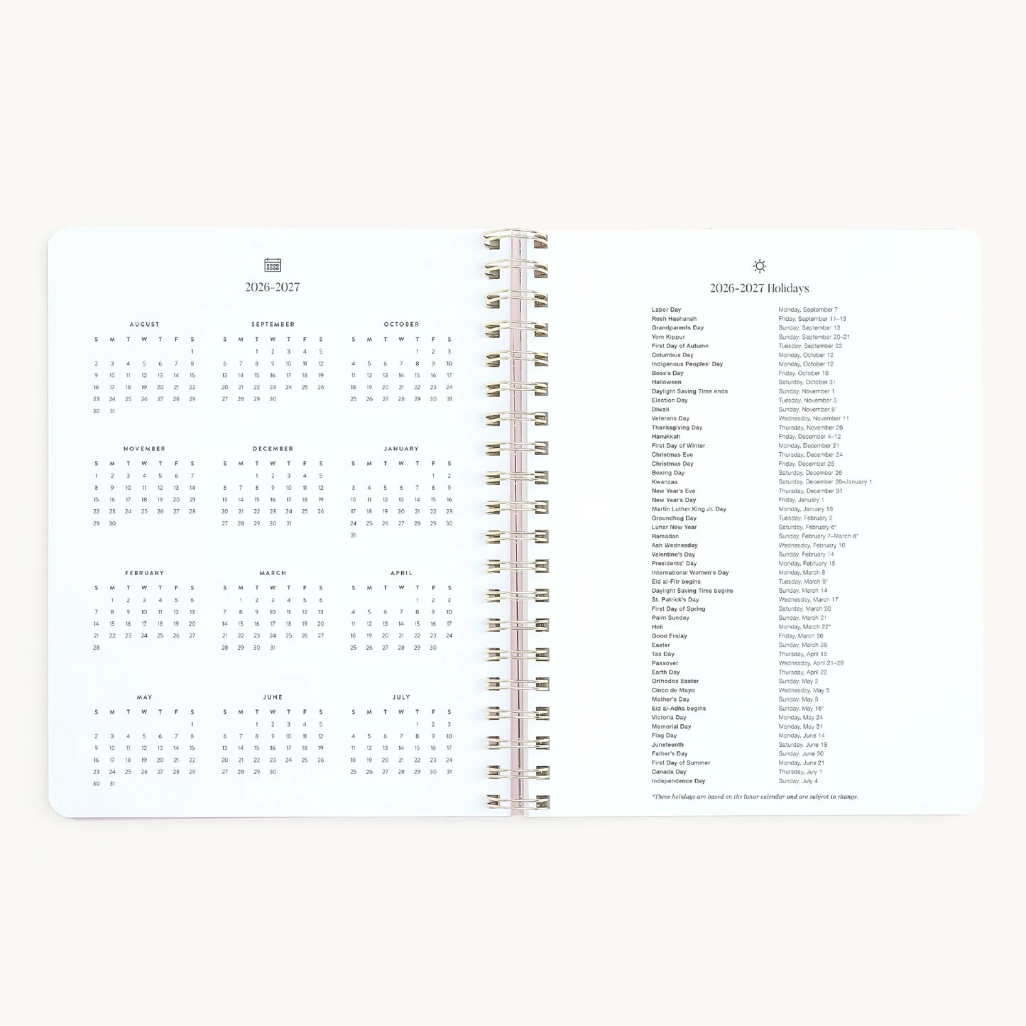 2026-2027 Large Softcover Weekly - Misty Meadow