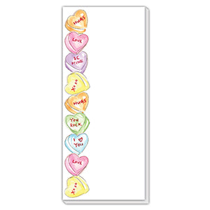 Skinny Pad - Colorful Candy Conversation Hearts