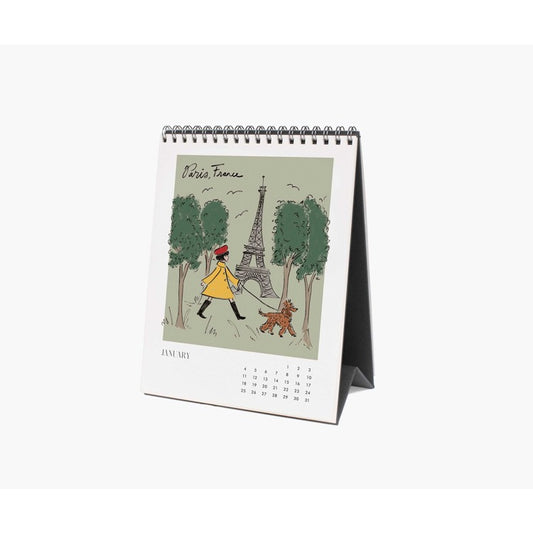 2026 Travel Sketchbook Desk Calendar