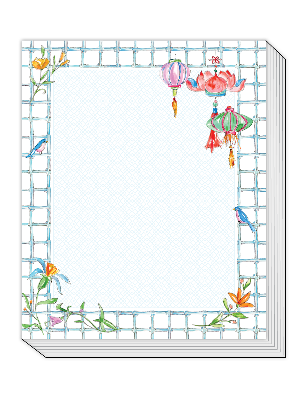 Skinny Notepad - Crack Dot Bam Light Blue