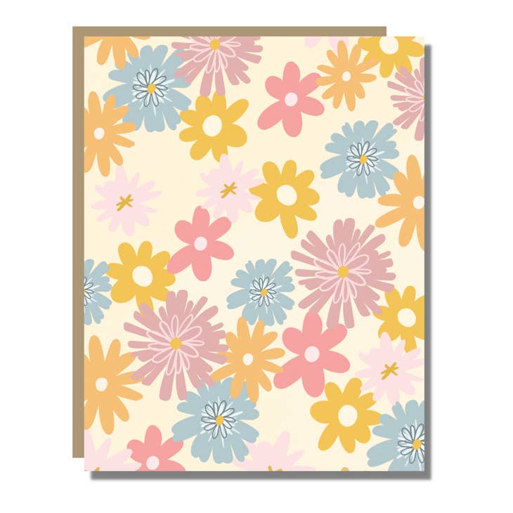 Happy Retro Floral Card