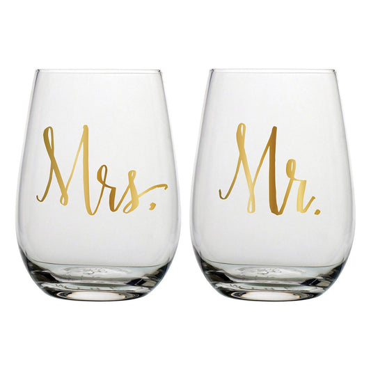 Wine Glass Set - Mr. & Mrs.