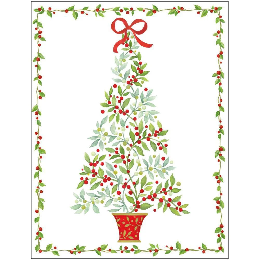 Boxed Christmas Cards - Twining Greenery Tree