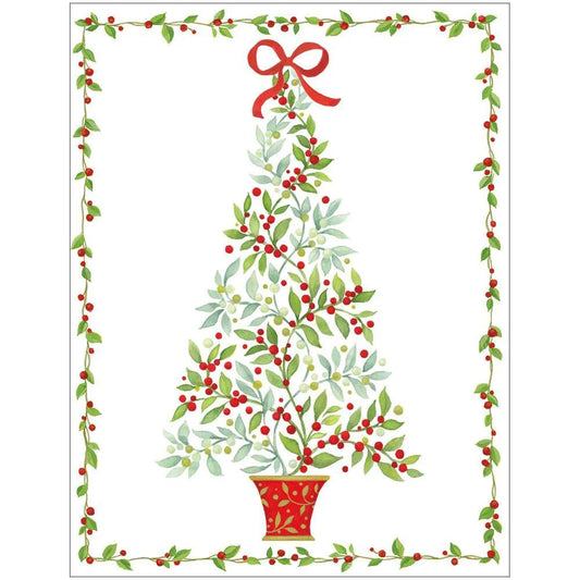 Boxed Christmas Cards - Twining Greenery Tree