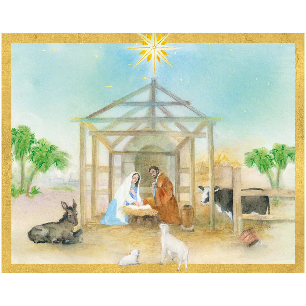 Boxed Christmas Cards - Peaceful Creche Scene