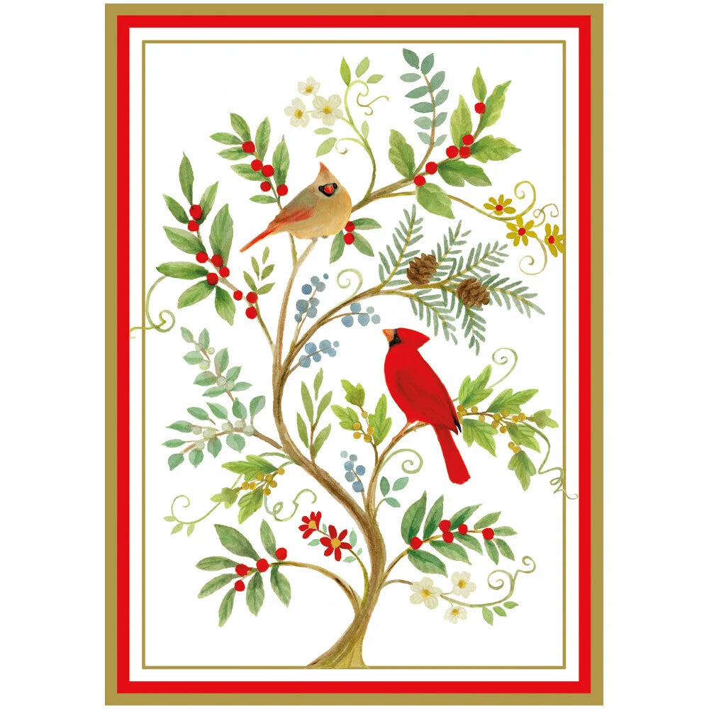 Boxed Christmas Cards - Cardinals and Twining Branch