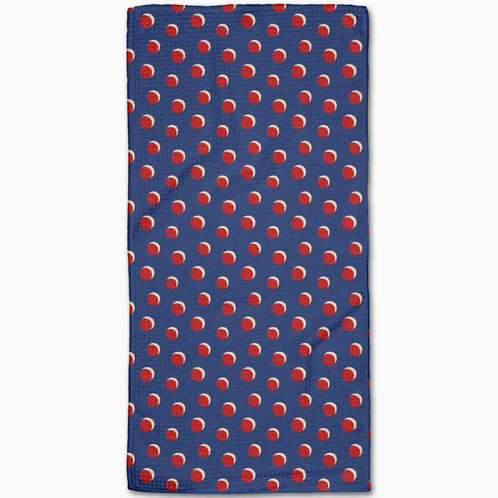 Four in A Row Dot Blue Bar Towel