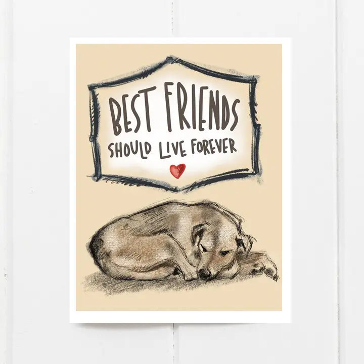 Best Friends Sympathy Dog Card
