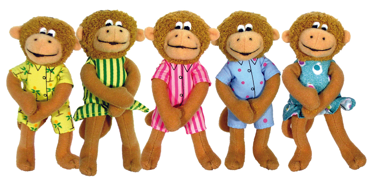 Five Little Monkeys Finger Puppet Playset