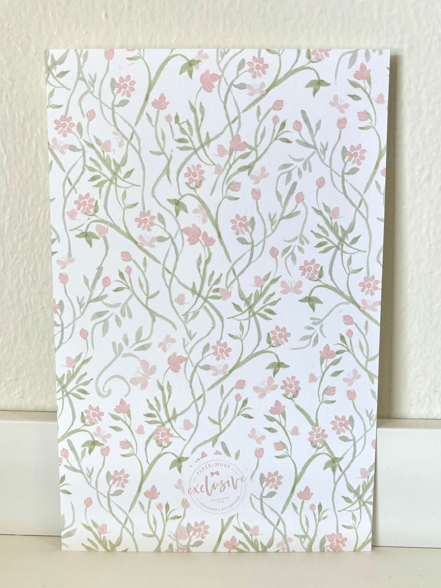 Pink Ribbon & Floral Garland Invitation - 10 CT