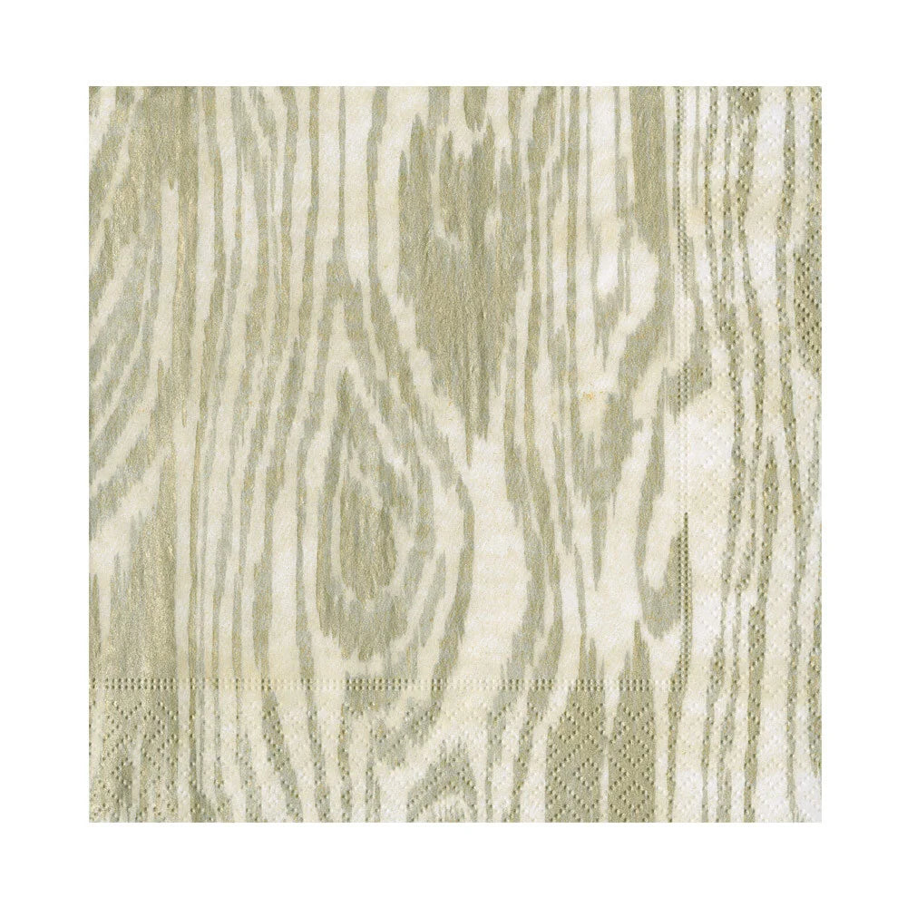 Woodgrain Silver/Gold Napkin Luncheon