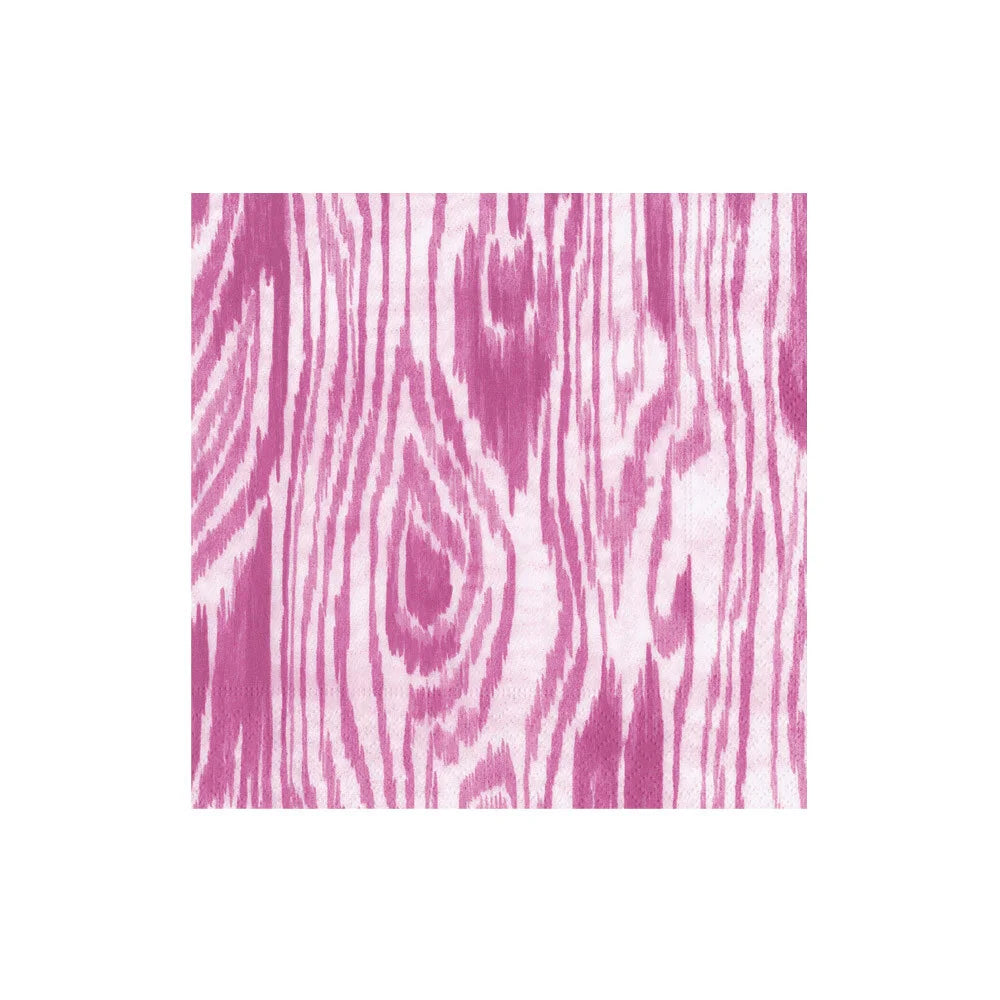 Woodgrain Fuchsia Cocktail Napkin