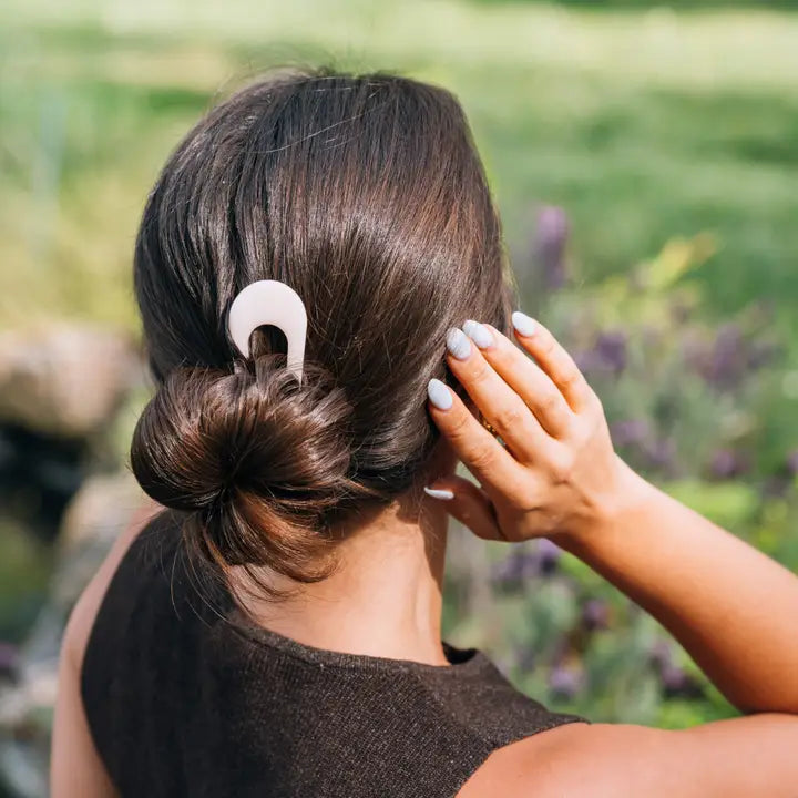 French Hair Pin - Almond Beige