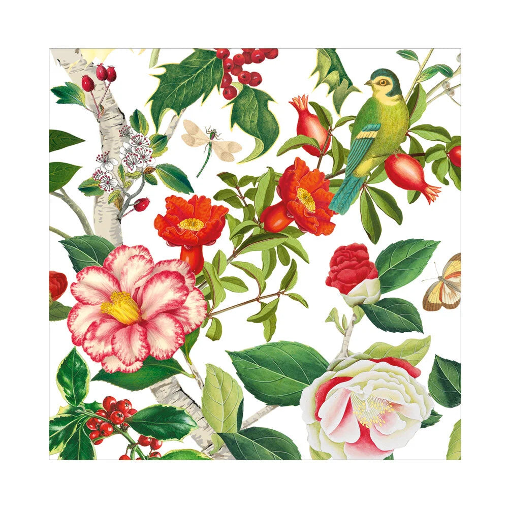Luncheon Napkins - Christmas Chinoiserie White