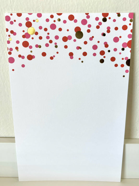 Pink and Red Confetti Foil Invitation - 10 CT