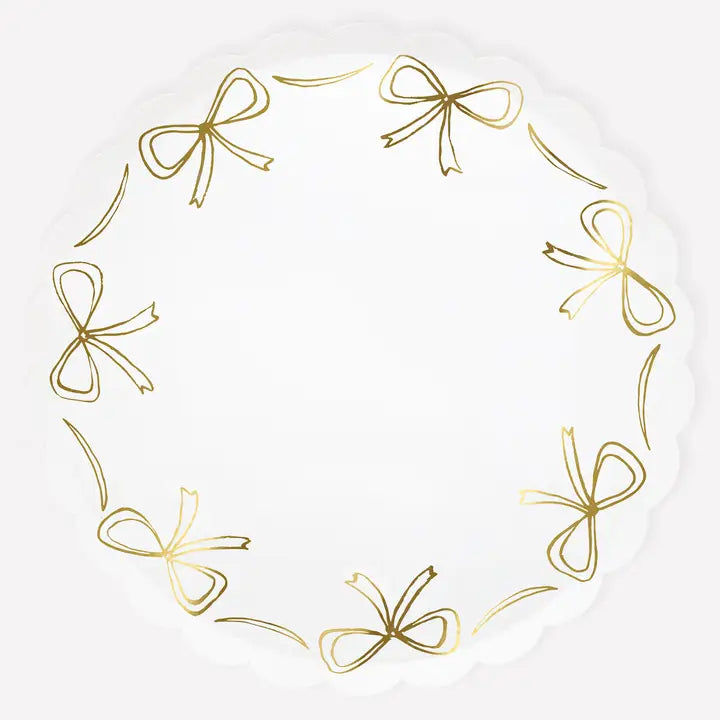Dinner Plates - Gold Bow