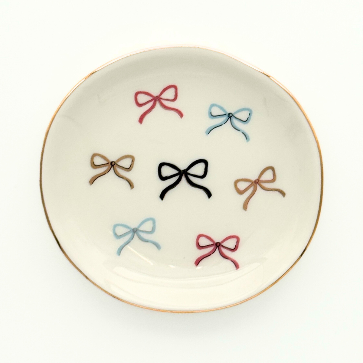 Trinket Tray - Multicolor Bows