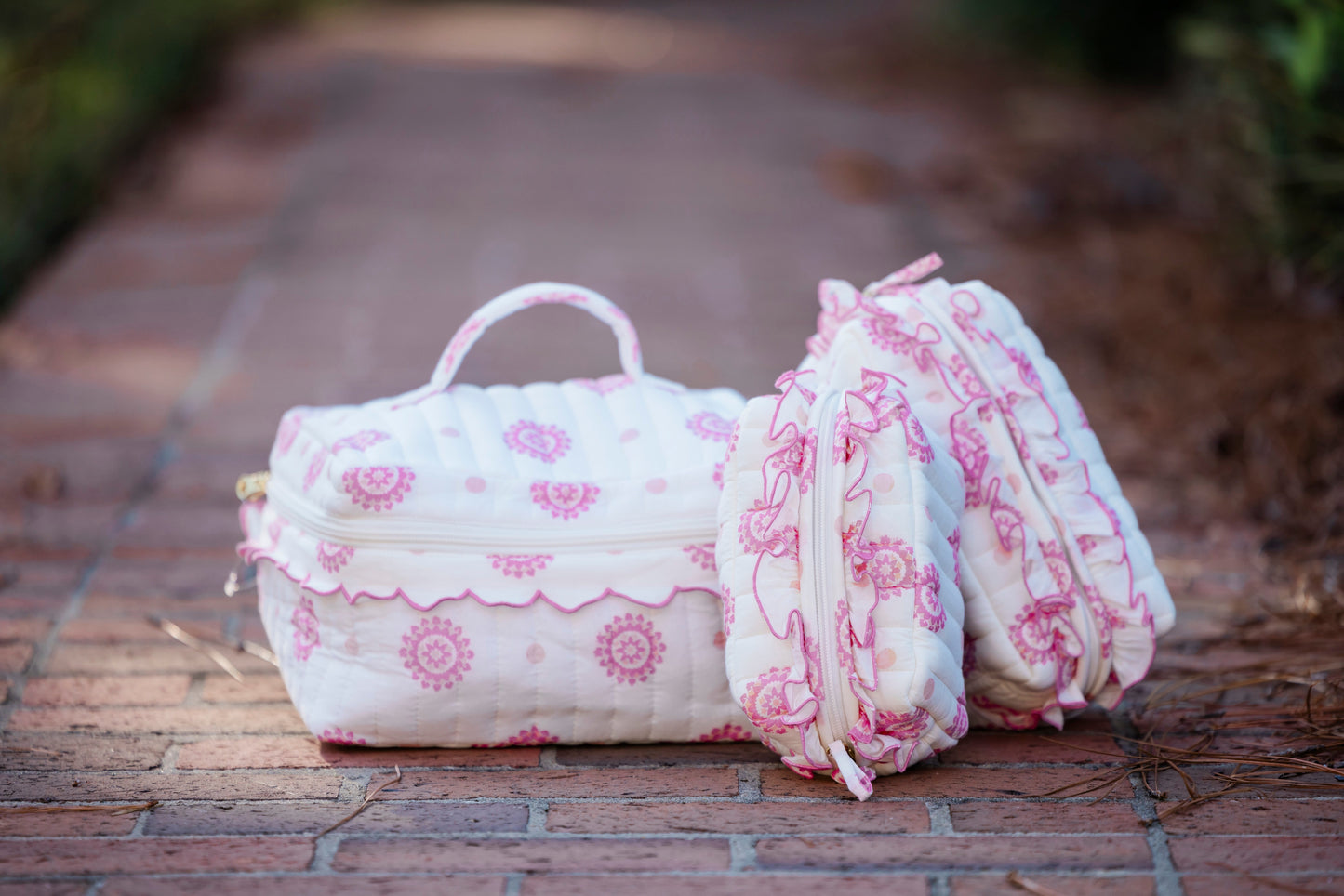 Cosmetic Bags Set - Rosette