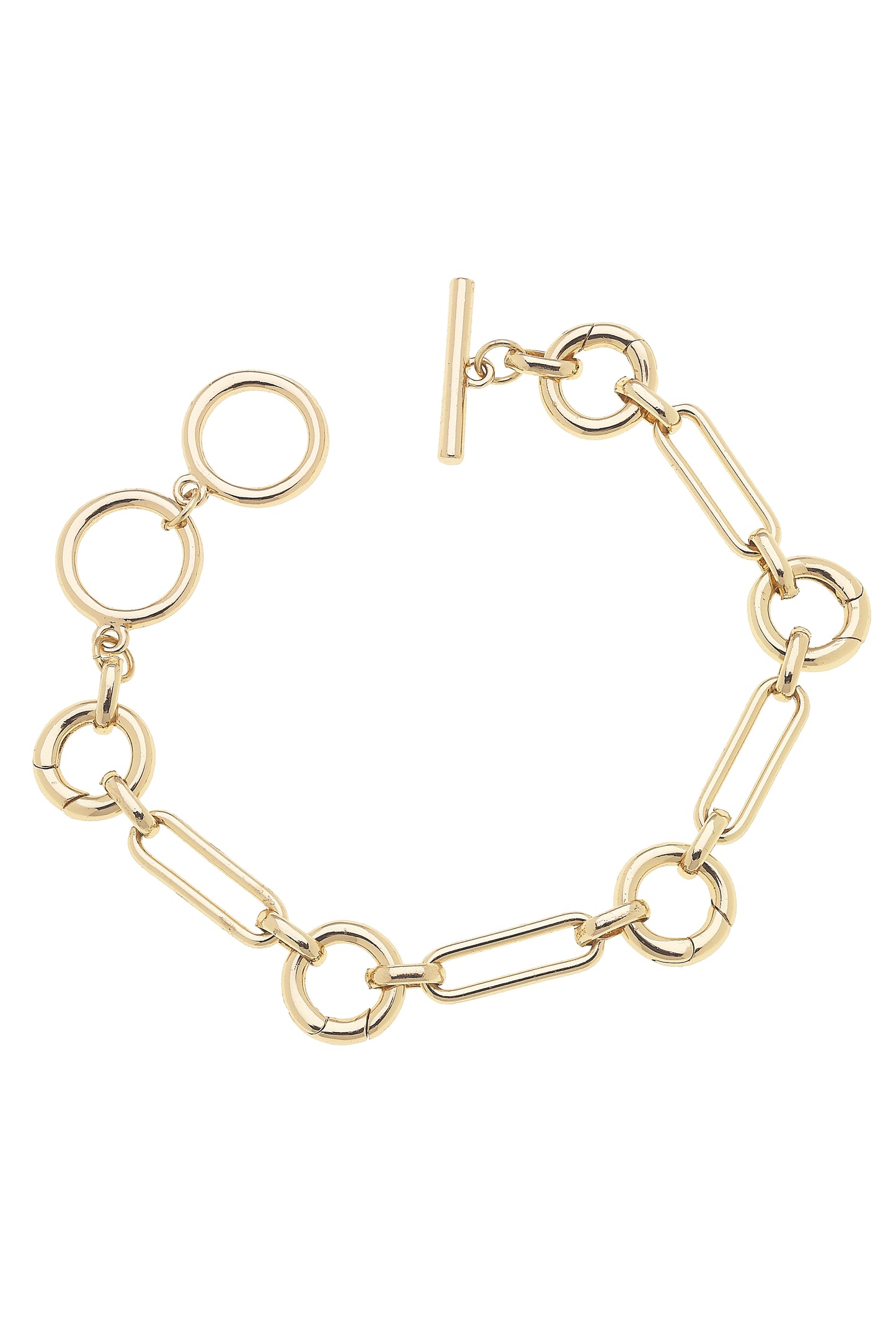 Multi-Charm Bracelet Base - Shiny Gold