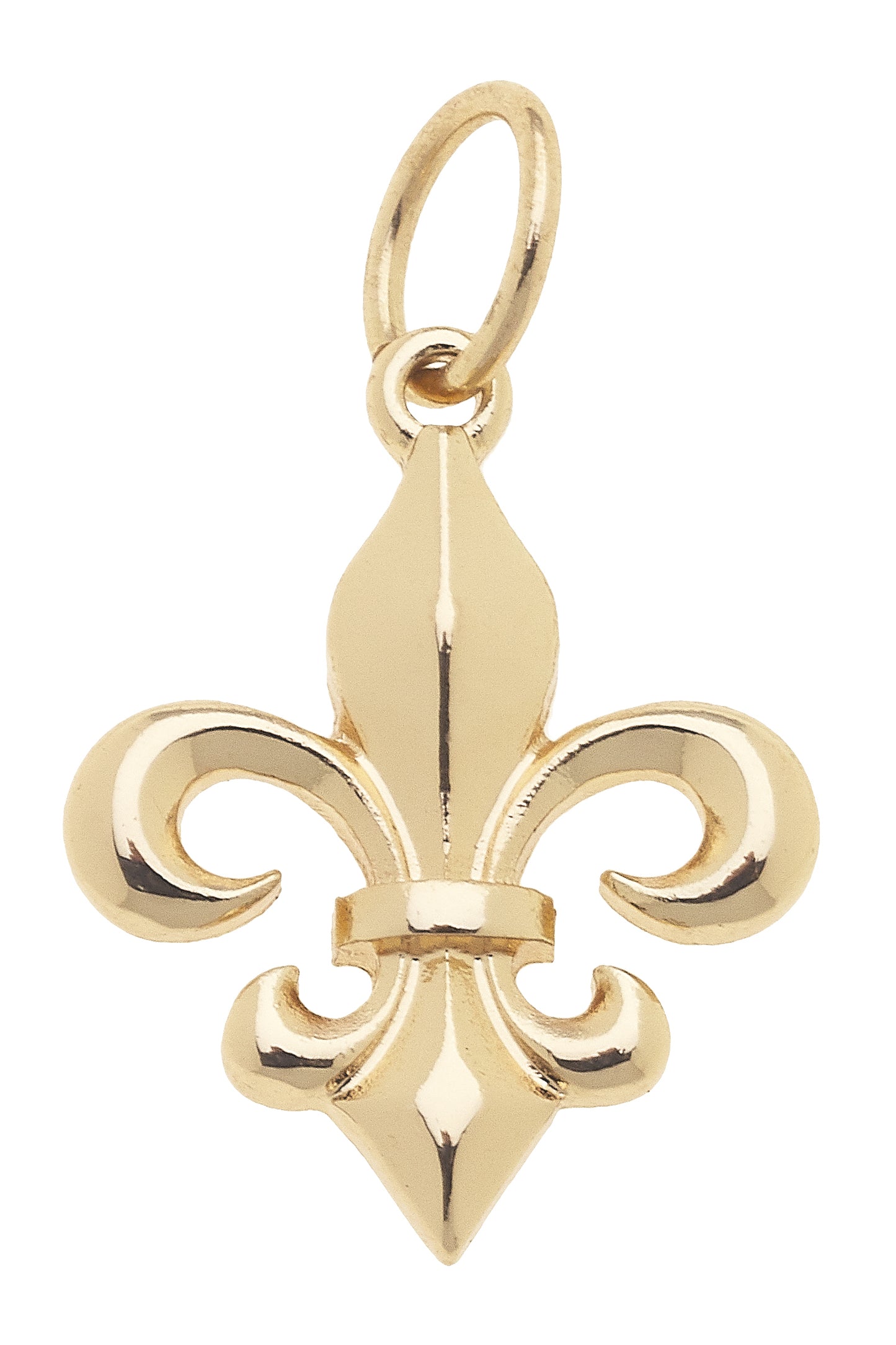 Charm - Fleur De Lis - Shiny Gold