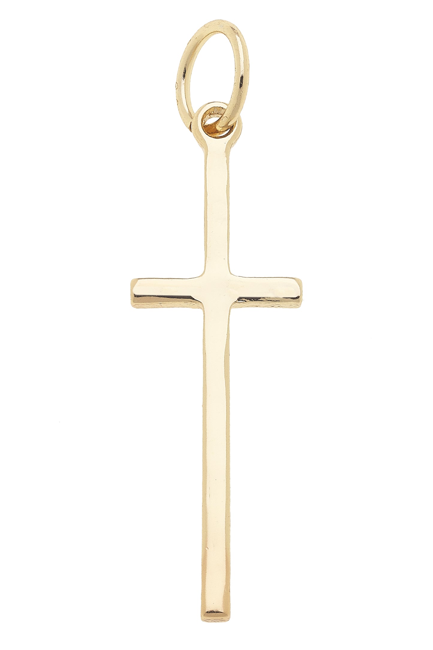Charm - Skinny Cross - Shiny Gold