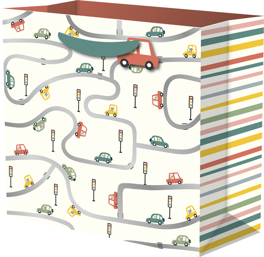 Large Gift Bag - Always On The Go Road Map