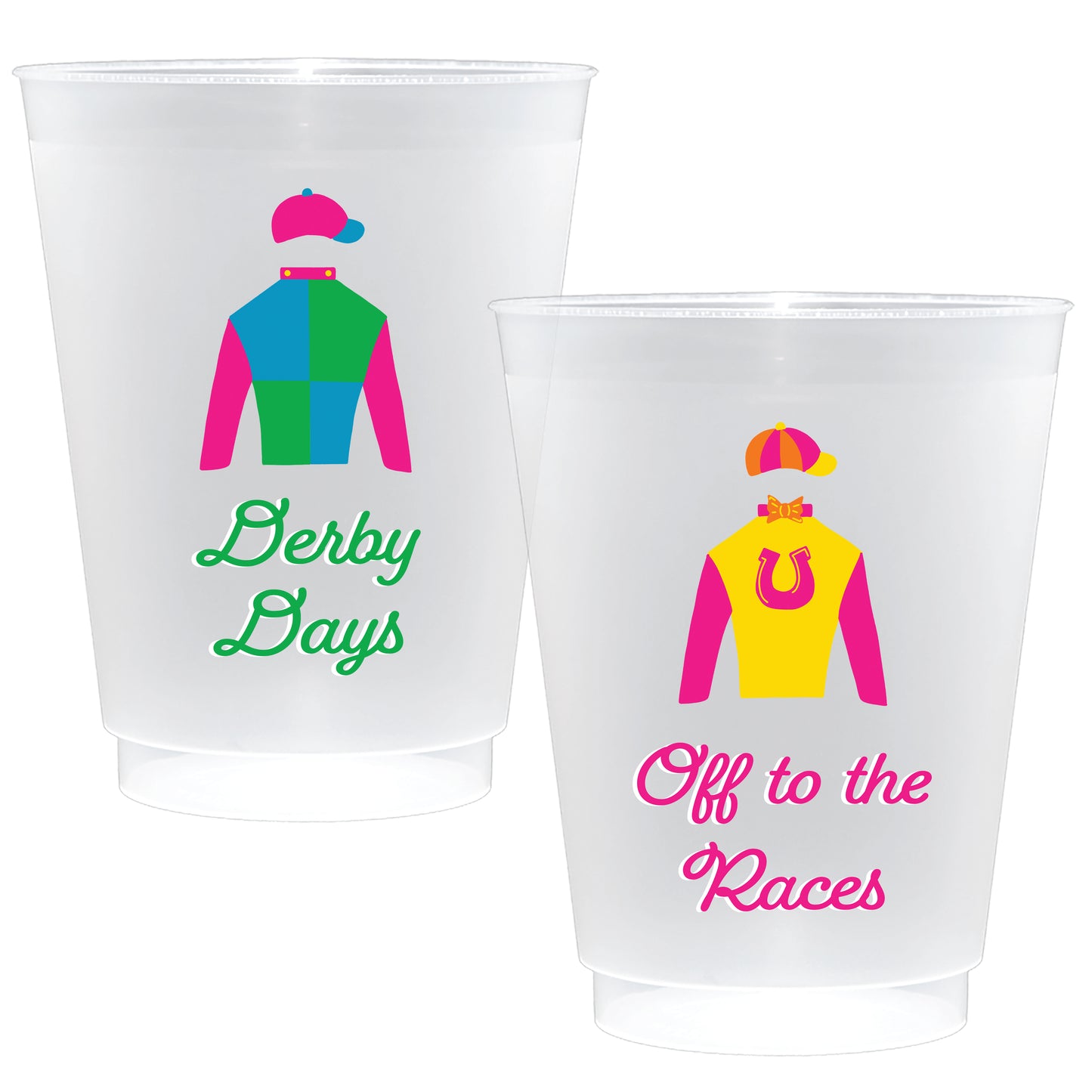 Frosted Plastic Cups - Derby - 16oz