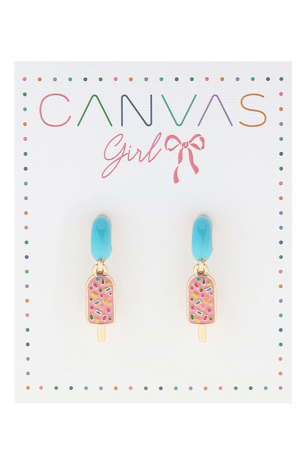 Hoop Earrings - Popsicles - Aqua
