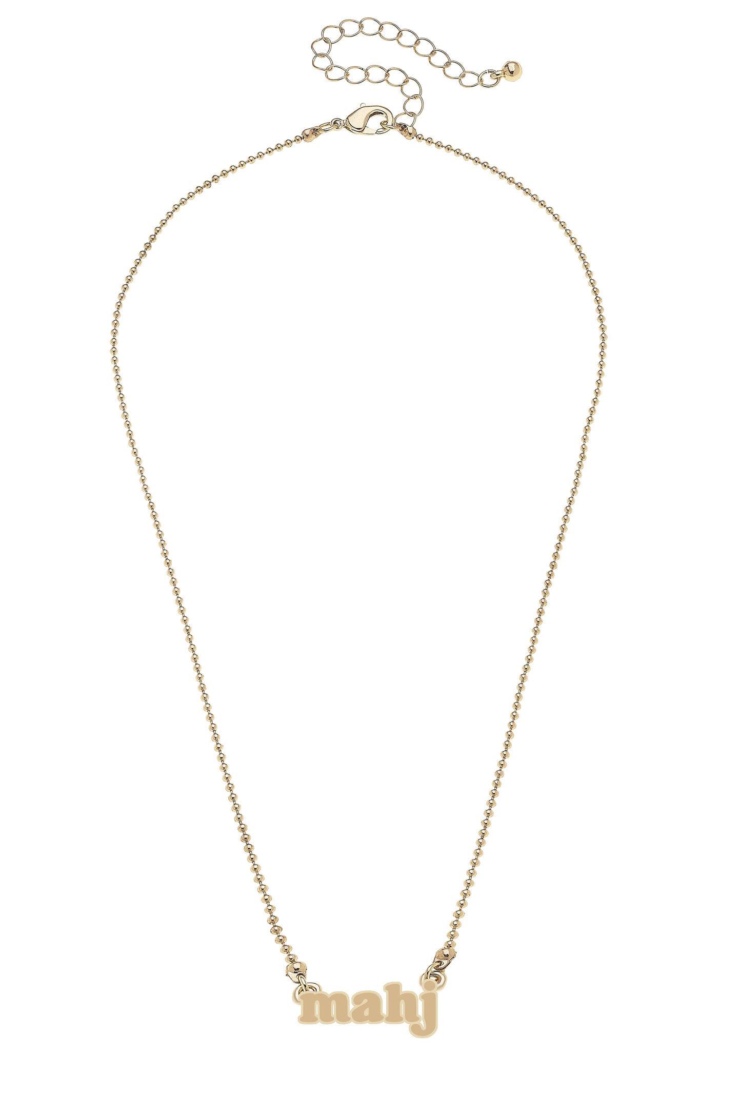 Mahj Ball Chain Necklace - Shiny Gold
