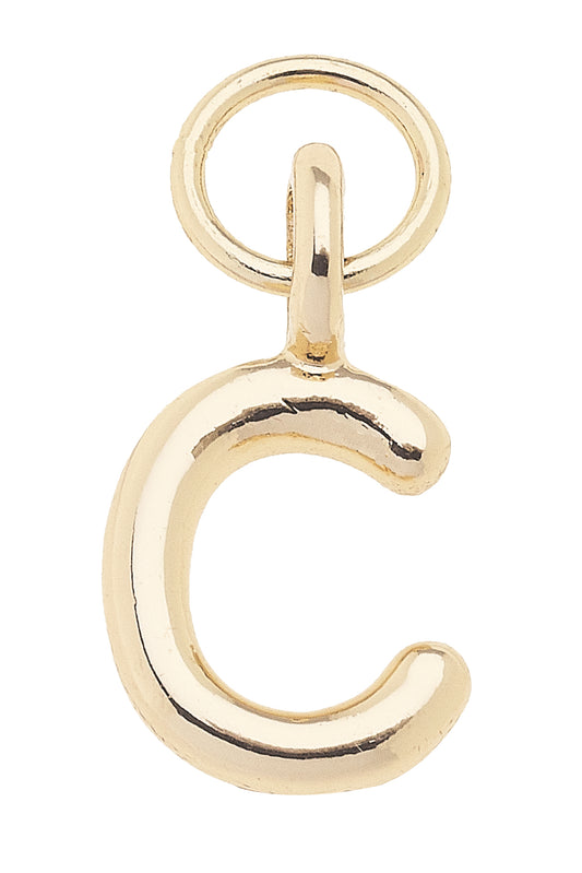Charm - Initial "C" - Shiny Gold