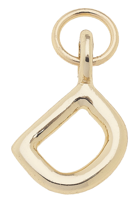 Charm - Initial "D" - Shiny Gold