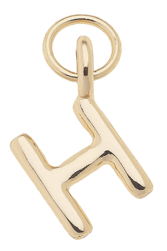 Charm - Initial "H" - Shiny Gold
