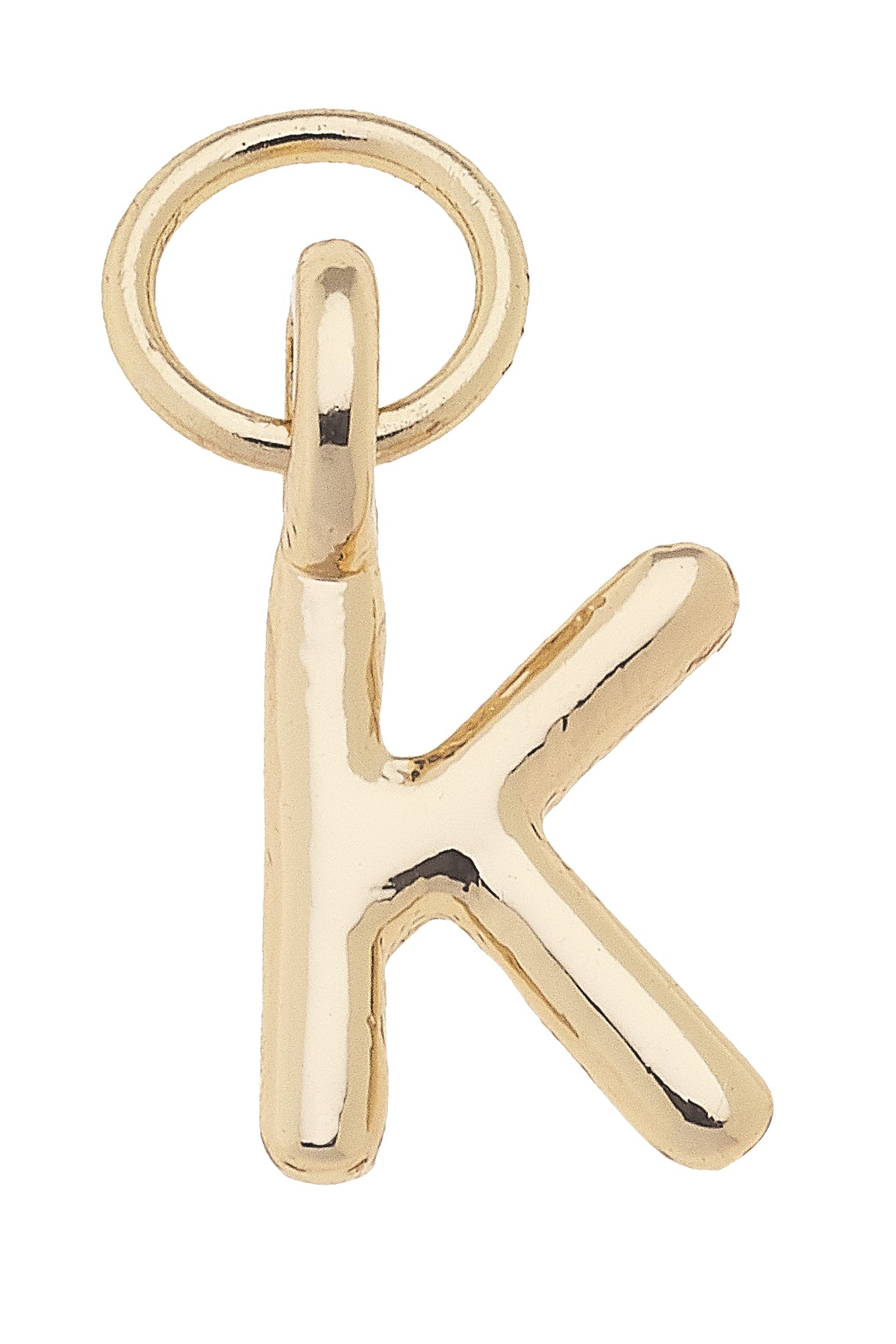 Charm - Initial "K" - Shiny Gold