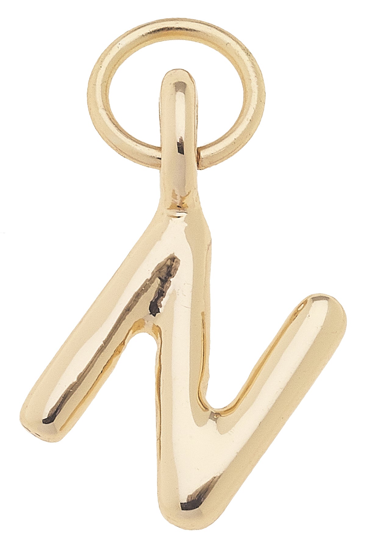 Charm - Initial "N" - Shiny Gold