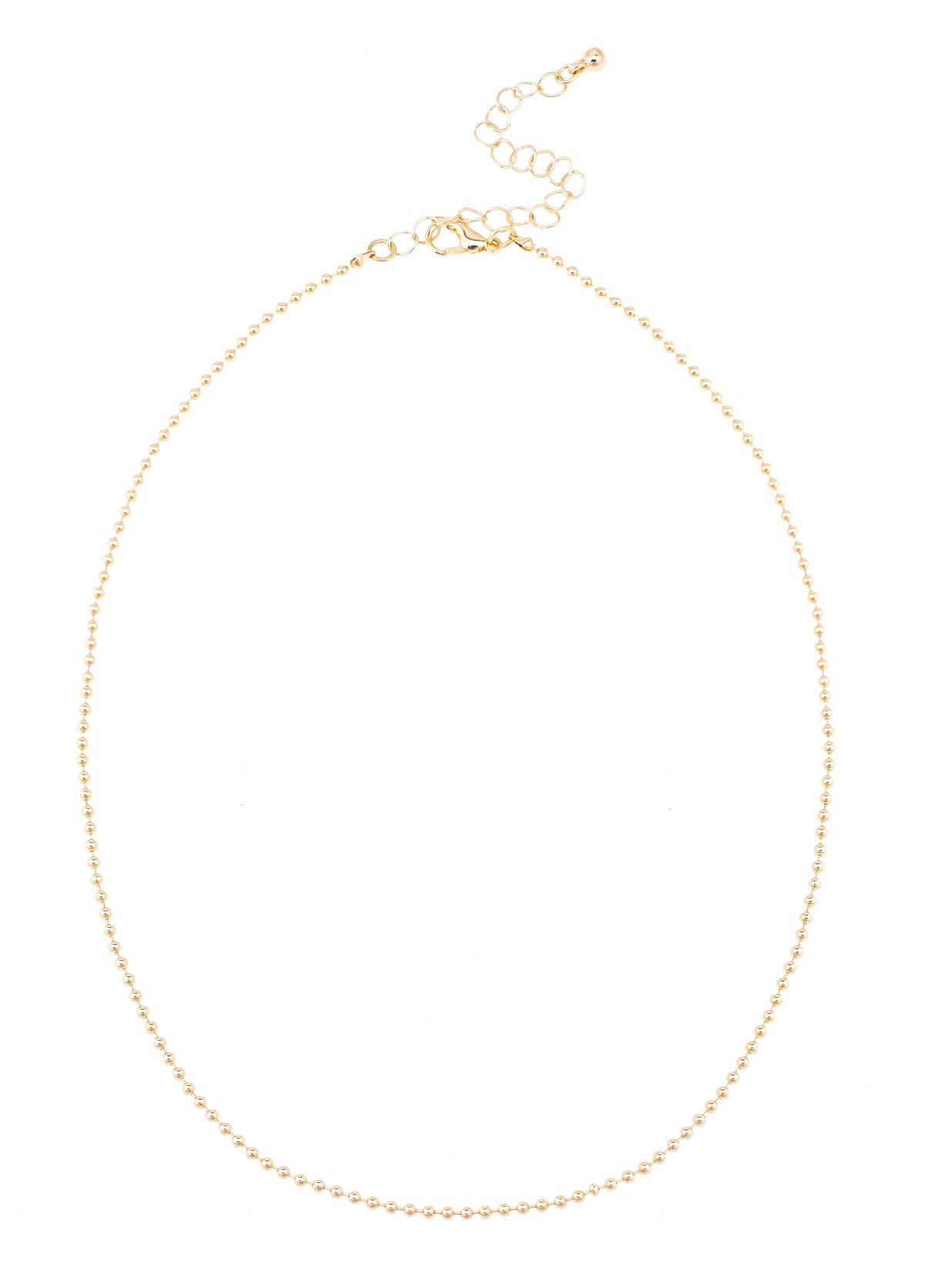 Rory Ball Chain Charm Necklace Base - Gold