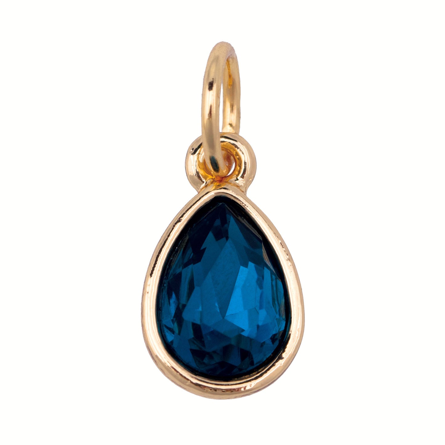 Charm - Rhinestone Teardrop Blue