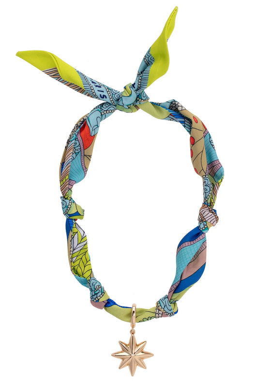 Necklace Base - Nova North Star Scarf - Lime Green