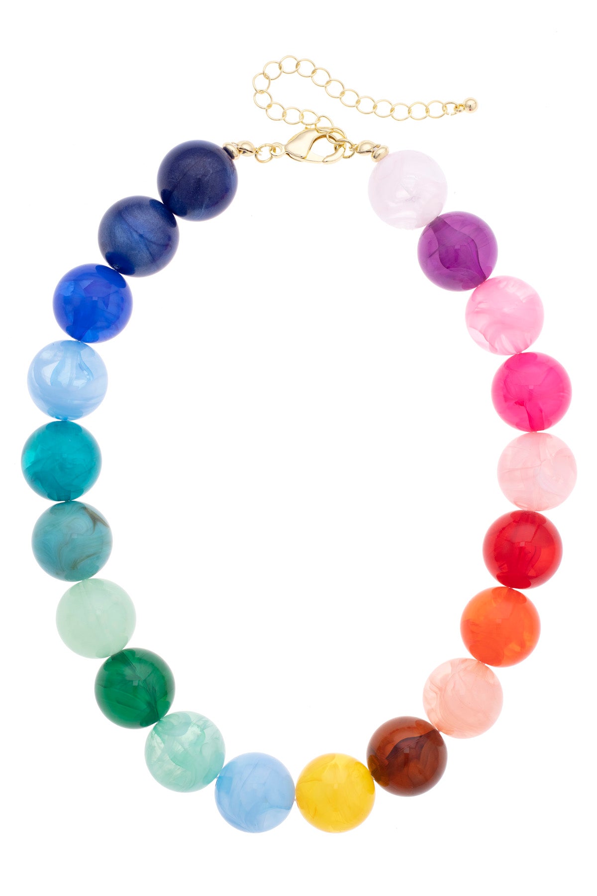 Marjorie Beaded Necklace - Rainbow