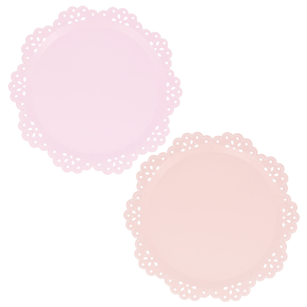 Dinner Plates - Broderie Anglaise Lace Multi