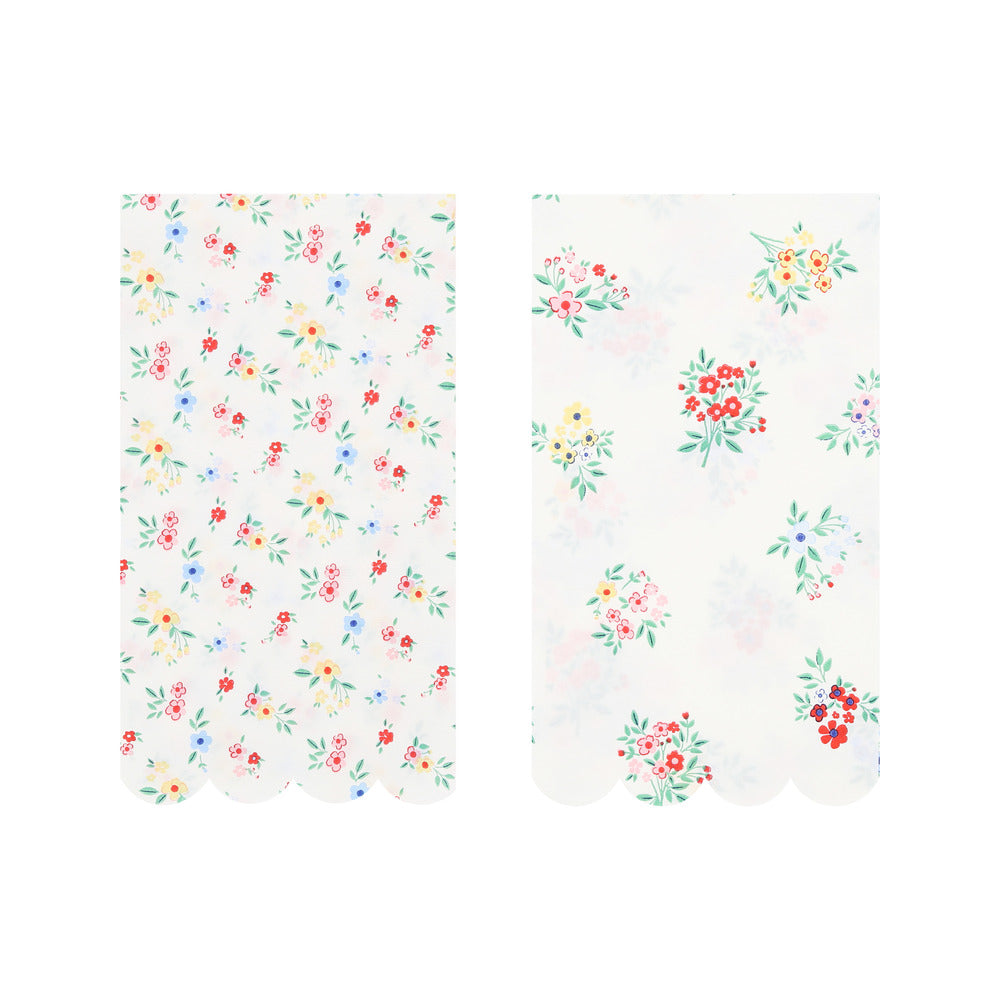 Guest Towels - Ditsy Posy Scalloped