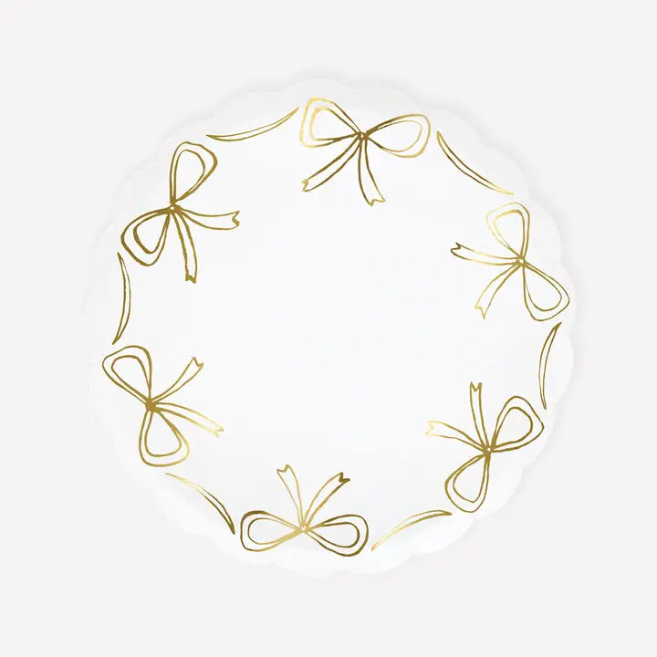 Side Plates - Gold Bow