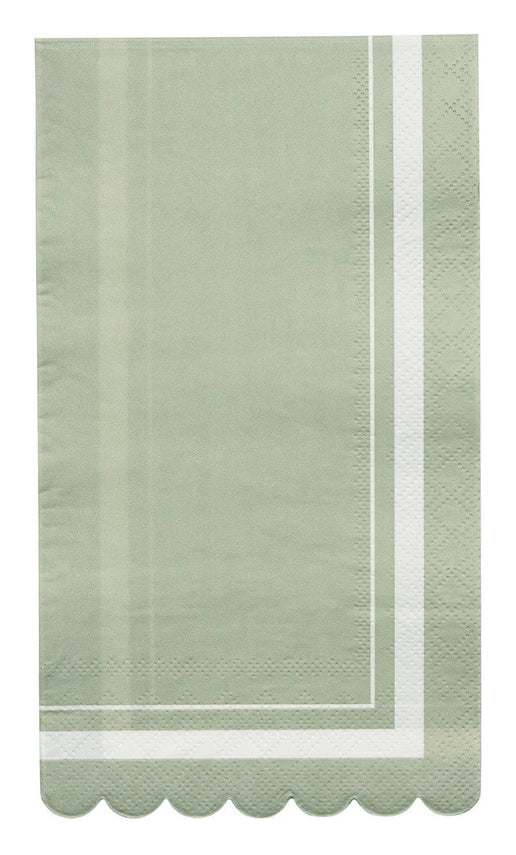 Guest Towels - Scalloped Edge Sage