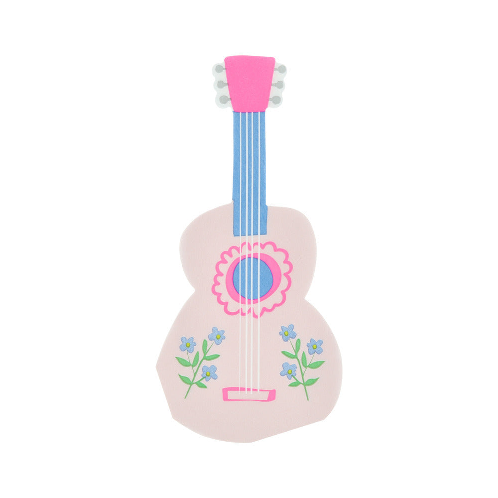 Shaped Napkins - Pink Guitar