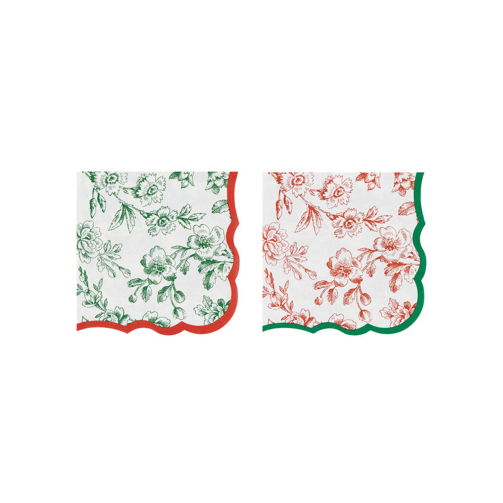 Small Napkins - Toile De Jouy Christmas