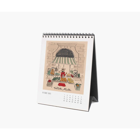 2026 Travel Sketchbook Desk Calendar