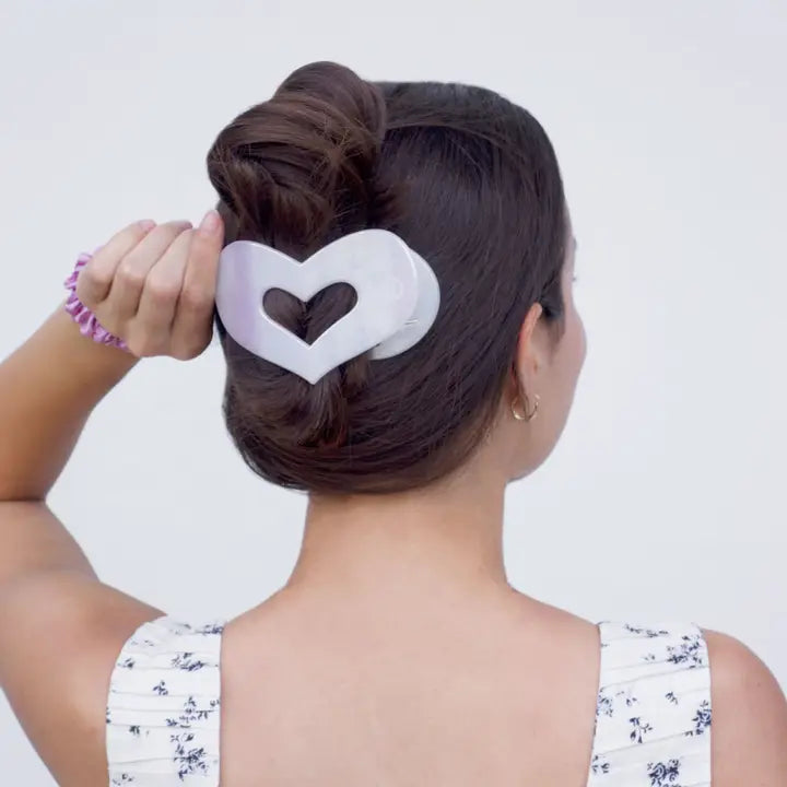 Heart Flat Clip - Mother of Pearl