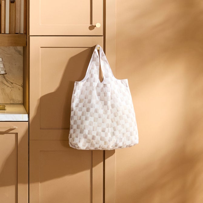 To Go Tote - Mocha Check